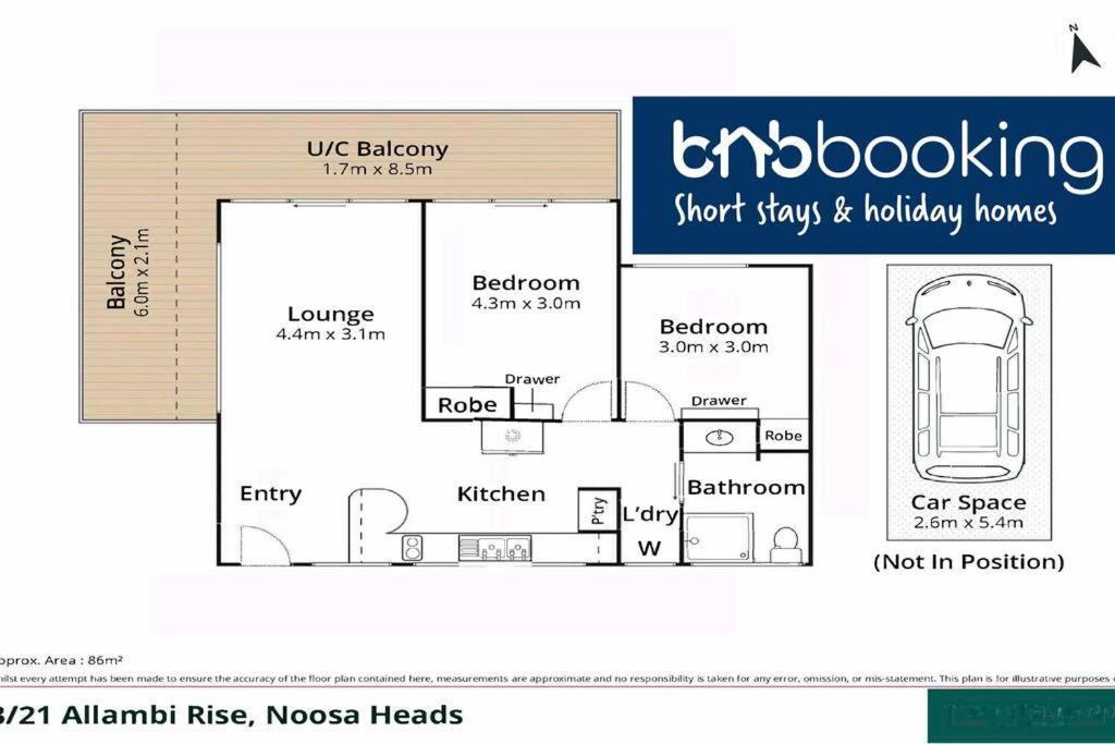 Apartment Serenity By The Sea 2-bd Ocean Glimpse, 200m Noosa Heads